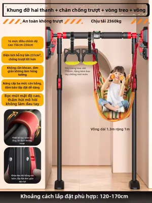 KDST | Thanh Tập Pull Up Không Cần Khoan Cho Cửa Trong Nhà và Dụng Cụ Thể Dục cho Bé