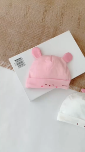 Set 2 mũ cho bé từ sơ sinh Good Mama mềm mịn