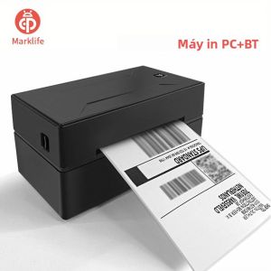 Máy In Nhãn Nhiệt Marklife D100 Tương Thích Bluetooth Với PC Và Điện Thoại Thông Minh Để In Mã Vạch Vận Chuyển Và Nhãn Cảm Ơn Nạp Giấy Thủ Công