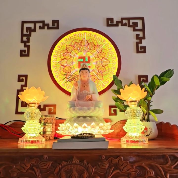 Đèn Hào Quang Phật Chuyển Động 3D In UV Tranh Trúc Chỉ, Treo Tường ...