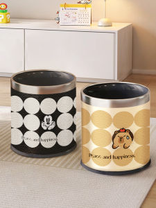 Large Capacity Kitchen Living Room Toilet Trash Can Mickey Mouse Bedroom High Aesthetic Value Paper Basket Household Waste Bin