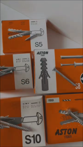 Fiser Visher S10 Isi 50 Pcs + Skrup 50pc DekSkrup 1/4 x 2" Moon Lion Skrup Sekerup Pengencang Dinding Tembok