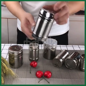 Lọ rắc inox ĐA NĂNG 4 mức xoay rắc bột tiêu muối ớt bột đựng tăm..dùng cho quán ăn cà phê nhà hàng Mixmore