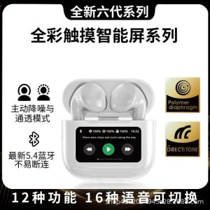 A12pro Color Screen Touch Control ENC Active Noise Reduction HIFI Long Battery Life Half In-Ear Bluetooth Earphones