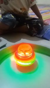Mainan Gasing Lampu Nyala Musik Gangsing Flash Light Spinning Toys