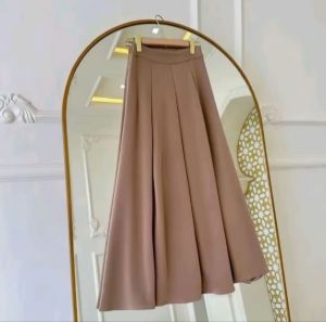 Audy Skirt - Rok Korea Maxi Scuba - Korean Loose Maxi Skirt Rok Anti Kusut bahan scuba premium