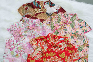 ชุดกี่เพ้าเด็ก กี่เพ้าเด็กหญิง ผ้าคอตตอนญี่ปุ่น ชุดตรุษจีนเด็กหญิง (2-6ขวบ) ผ้าคอตตอนญี่ปุ่น ชุดรับอั่งเปา ชุดจีนเด็ก