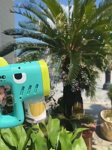 Retail Ministry Pawfect Square Bubble Machine Toy Childrens Electric Dinosaur Blowing Bubbles Handheld Gatling Bubble Gun