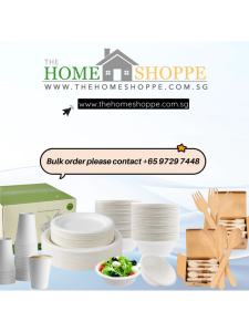 SG Simply Party Disposable Plates 40 Packs Biodegradable Corn Starch 6" / 7" / 9" inch Plates Eco-Friendly Office pantry home birthday party Disposable partyware SG LOCAL STOCKS