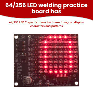 64LED/256LED Red Display LED SMD Dot Matrix Advertising Screen Kit SMT Component Welding Practice Board DIY Parts