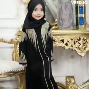 COD MUMTAAZ GALERI PROMO GAMIS ANAK WANITA PREMIUM JETBLACK SAUDI ARABIAN SYAHBAH ANAK