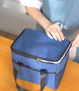 Buyyu Food Pouch Waterproof Lunch Bag Meal Lunch Box Thermal Insulated Adjustable Storage Bag Oxford