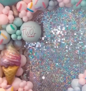 Panel Sequin Kotak 30x30CM - Backdrop Dinding Pesta Ulang Tahun Pernikahan Lamaran | Dekorasi Elegan