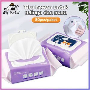 Tissue Basah kucing Pet Wipes Kucing Aning Handuk Tisu Tissue Wipe Perawatan 80 pcs