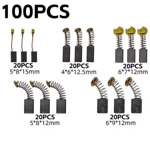 100PCS Electric Motor Carbon Brushes Set 5 Different Models for Replacement Repair Power Tool Part Electric Hammer Drills Accessories