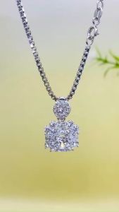 Dây chuyền bạc nam nữ xi bạch kim kiểu dây hộp size 1li8 dài 50cm Mặt dây chuyền bạc vuông kiểu 5li5 Vòng cổ bạc mạ vàng trắng đẹp- KIM LỘC PHÁT