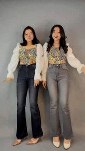 Urban.id - Jeans Flare Full Length Pinggang Tinggi Premium untuk Wanita