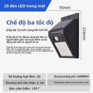 Đèn Tường Ngoài Trời Chống Nước Sử Dụng Năng Lượng Mặt Trời