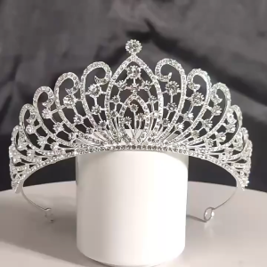 VitaStoree Mahkota Pengantin Kristal Lady Berlian Imitasi Tiara Rambut Pengantin