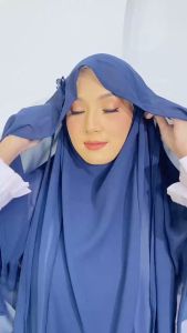 Hijab French Khimar Bergo Butterfly Cadar Niqab Kerudung Syari Jumbo / Khimar Cadar Tali / Kimar Jumbo
