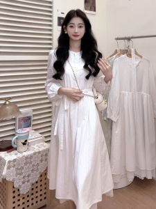 SENWA | Elegant Slim Waist Long Sleeve Shirt Dress Autumn Winter