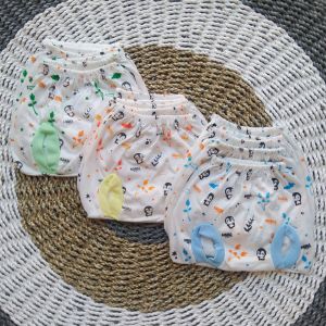 Celana Kacamata/pop Sablon Pinguin 0-6 bulan bahan cotton isi 12 dan 6 pcs