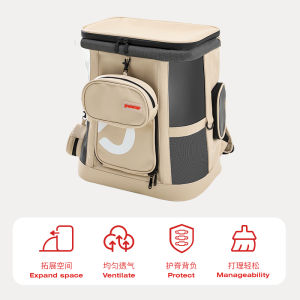 Petstar Cat Backpack Portable Outdoor Bag Expandable Breathable Large Capacity Cat Shoulder Bag for Traveling with Cats