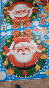 Decal noel dán tĩnh điện mẫu ông già noel AMJ950 trang trí cửa kính khổ 60x90cm - Giấy dán tường trang trí giáng sinh merry Christmas