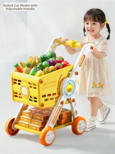 YISBRO | Role Play Supermarket Cart with Fruit Cutting Toy for Kids
