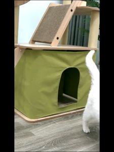 Cat Condo Wooden Cat Tree Multi-level Cat Climbing Sturdy Cat Tower Cat Condo Cat House