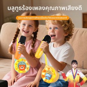 ชุดเครื่องเสียงไร้สาย Bluetooth พร้อมไมโครโฟนแบบอินเทอร์เฟซเดียวสำหรับเด็ก ชุดร้องเพลงในบ้าน ของเล่นดนตรีสำหรับเด็ก