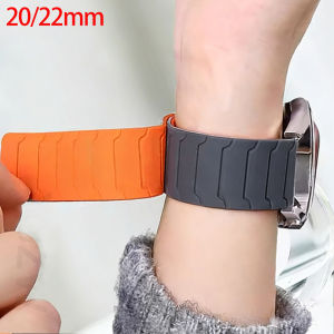 20 22mm Magnetic Strap For AMAZFIT Active 3 2 Max Silicone Loop Band BIP 6 5 GTR 4/3 Pro 2e GTS 4 mini BALANCE 2 Sport Watchband