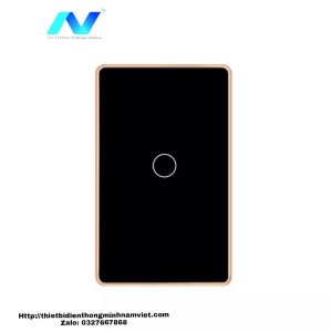 Công tắc Wifi Tuya viền nhôm nút phẳng màu trắng/đen 1234 nút