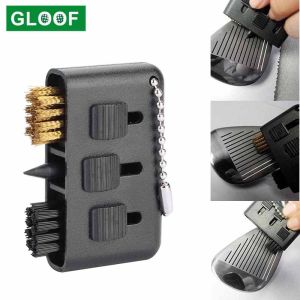 Golf Club Brush3 in 1 Retractable Multiple-use Golf Club Groove Cleaners for Golf Club Ball Divot Kit Pocket Cleaner Tool