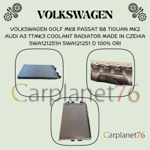 VOLKSWAGEN GOLF MK8 PASSAT B8 TIGUAN MK2 AUDI A3 TTMK3 COOLANT RADIATOR MADE IN CZEHIA 100% ORI