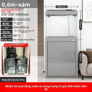 sunsun | Bể Cá Kính Trong Suốt Có Bộ Lọc Dưới Cho Phòng Khách