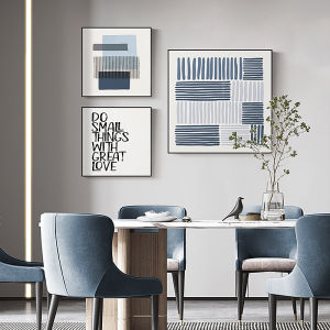 YASISHA | Blue Modern Abstract Geometric Wall Art