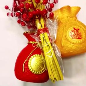 Bình bông túi tiền Handmade tuyệt đẹp (Tùy chọn màu bình) lọ hoa phong thủy tài lộc ngày tết - Gia dụng Phước Hòa