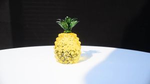 水晶菠萝 旺来菠萝 黄梨 家居装饰 菠萝摆件 礼品 吉祥如意 好运连连 Natural Gold Crystal Wealth Pineapple Money Home Decor Crystal Glass Pineapple Decor Gifts for Good Luck