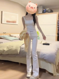 High Waist Extended Length Bell Bottom Jeans Womens Spring Summer Cotton Stretch Denim High And Taller Size American Style