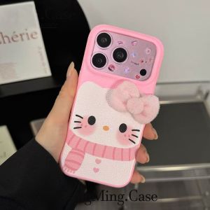 Pink bow scarf KT is suitable for Huawei mate70pro mobile phone case P80 small floral nova14. h260705