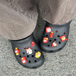 Creative DIY Detachable Cartoon Shoe Buckle Accessories for CROCS New Years Fashion Cute Shoe Flower Design Shoe Clips