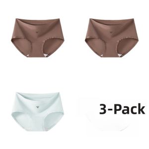 MiiOW | Pure Cotton Ice Silk Triangle Panties Womens Seamless Anti-Bacterial Fitness Yoga Sporty Underwear Comfortable Breathable