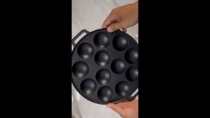 Khuôn Bánh Khọt Gang Chống Dính Loại Dày Cao Cấp - Nắp Kính ( 8 - 10 - 12 lỗ )