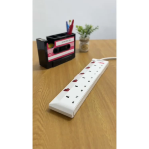 Morries extension plug socket cord electric 1.5M 4 Gang way with surge protector neon color MS3244-1.5