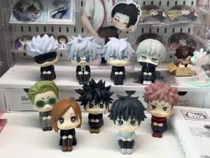Bandai | Q Version Jujutsu Kaisen Figures Cute Yuji Itadori Gojo Satoru PVC Action Figures Anime Figure Model Toys Collection Doll Gift