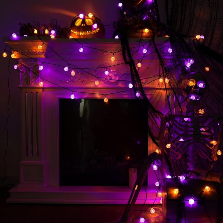 1pc%2012m%20100%20LED%20Halloween%20Purple&Orange%20Bubble%20Ball%20Solar%20String%20Lights%20With%208%20Modes%20For%20Home%20Garden%20Balcony%20Halloween%20Decor%20-%20Image%206