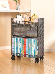 Movable Multi-level Book Storage Shelving Desk Side Shelf