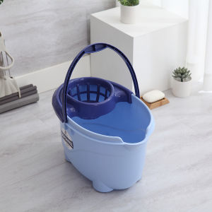 Plastic Mop Bucket Traditional Sponge Drainage Household Cleaning Tool Long Rectangular Flat Plate Mop Bucket for Home Use