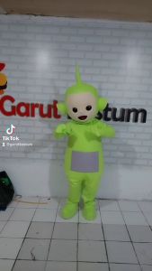 Kostum Maskot Badut Teletubbies Dipsy Hijau Setelan Dewasa Lucu